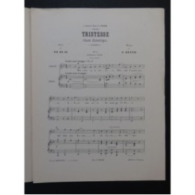 REYER Ernest Tristesse Chant Piano ca1893