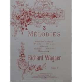WAGNER Richard Attente Chant Piano ca1900