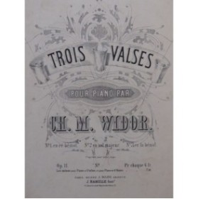WIDOR Ch. M. Valse No 3 Piano ca1880