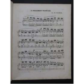 WEBER Ch. M. Le Mouvement Perpétuel Piano ca1855