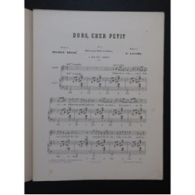 LACOME Paul Dors cher petit Chant Piano 1886