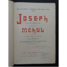 MEHUL Joseph Opéra Chant Piano 1899