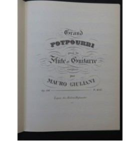GIULIANI Mauro Gran Pot-Pourri Flûte ou Violon Guitare
