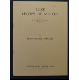 DAMASE Jean-Michel Seize Leçons de Solfège 1980