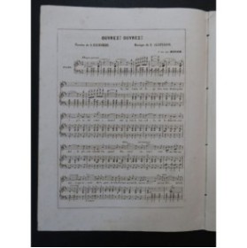 CLAPISSON Louis Ouvrez ! Ouvrez ! Nanteuil Chant Piano ca1840