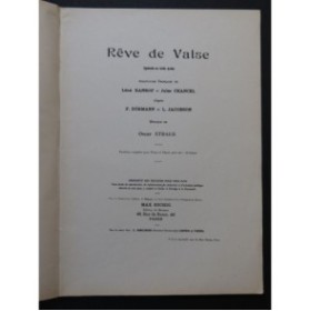 STRAUS Oscar Rêve de Valse Opérette Chant Piano 1946