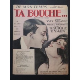 YVAIN Maurice De mon temps Chant Piano 1922