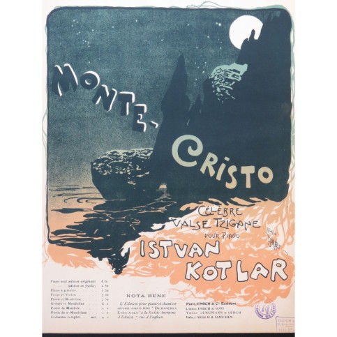 KOTLAR Istvan Monte-Cristo Piano ca1899