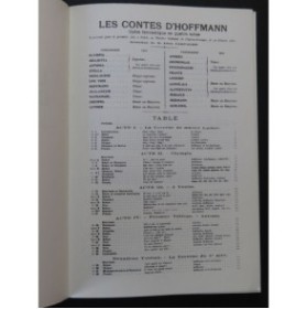 OFFENBACH Jacques Les Contes D'Hoffmann Opéra Chant Piano
