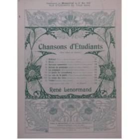 LENORMAND René Le temps des roses Chant Piano 1910