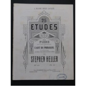 HELLER Stephen 25 Etudes Piano ca1858