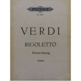 VERDI Giuseppe Rigoletto Opéra Chant Piano