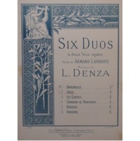 DENZA L. Adieu Chant Piano 1894