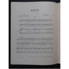 DENZA L. Adieu Chant Piano 1894