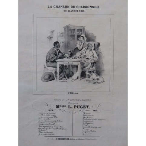 PUGET Loïsa La Chanson du charbonnier Chant Piano 1839