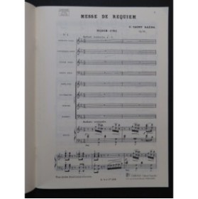 SAINT-SAËNS Camille Messe de Requiem Chant Piano