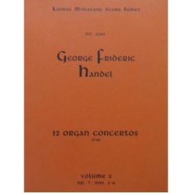 HAENDEL G. F. Organ Concertos Orgue Orchestre