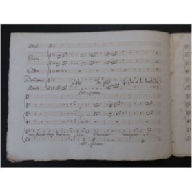Air de Dardamus Aveu Charmant Manuscrit Chant Cordes ca1800