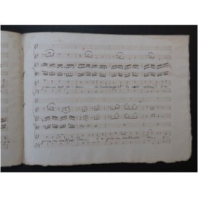 Air de Dardamus Aveu Charmant Manuscrit Chant Cordes ca1800