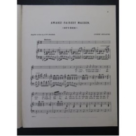 DESSAUER Joseph Awake ! Fairest Maiden Ouvrez Chant Piano 1900