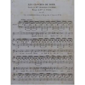 DE PFEIL Les Cloches du soir Chant Piano ca1840