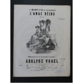 VOGEL Adolphe L'ange déchu Chant Piano ca1850