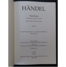HAENDEL G. F. Tamerlano Opéra Chant Piano 2001
