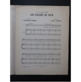 FRANK César Les Cloches du soir Chant Piano 1892