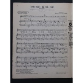 MESSAGER André Rose Rouge Chant Piano 1925