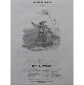 PUGET Loïsa Le roi de la mer Chant Piano ca1840