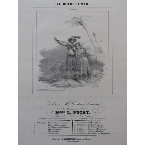 PUGET Loïsa Le roi de la mer Chant Piano ca1840
