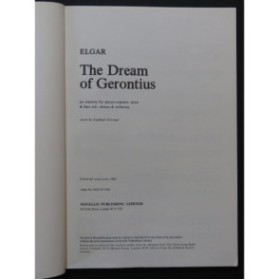 ELGAR Edward Dream of Gerontius Oratorio Chant Piano