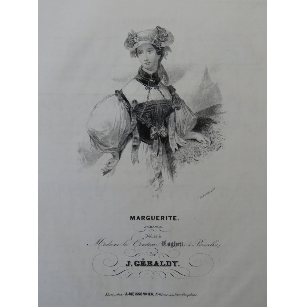 GÉRALDY J. Marguerite Chant Piano ca1840