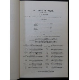 ROSSINI Gioacchino Il turco in italia Opéra Chant Piano