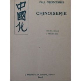 OBERDOERFFER Paul Chinoiserie Violon Piano