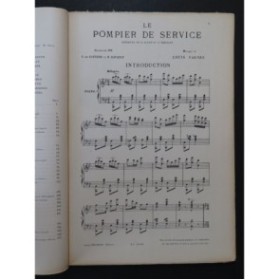 VARNEY Louis Le Pompier de Service Opérette Chant Piano 1897