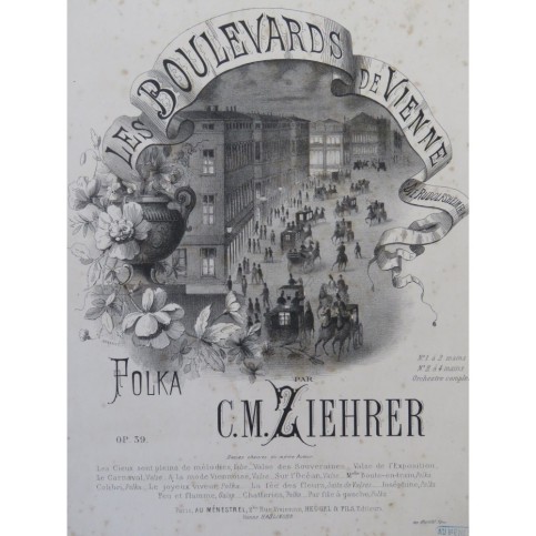 ZIEHRER C. M. Les Boulevards de Vienne Piano ca1878