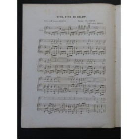 PERIER Émile Vite au Galop Chant Piano ca1850