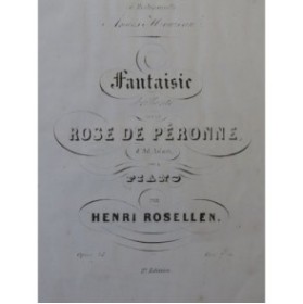 ROSELLEN Henri Fantaisie Brillante Piano ca1840