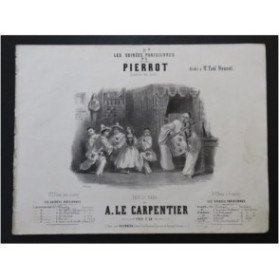 LE CARPENTIER Adolphe Les Soirées Parisiennes No 5 Pierrot Piano 4 mains ca1845