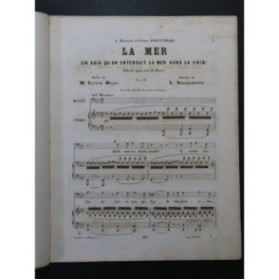 NIEDERMEYER Louis La Mer Dédicace Chant Piano ca1840