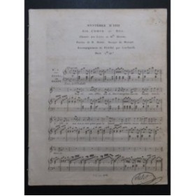 MOZART W. A. Air Choeur et Duo des mystères d'Isis Chant Piano ou Harpe ca1800