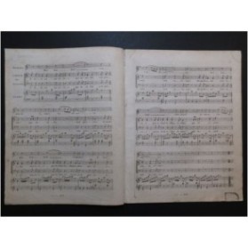 MOZART W. A. Air Choeur et Duo des mystères d'Isis Chant Piano ou Harpe ca1800