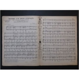 HEYMANN W. R. Avoir un bon copain Chant Piano 1931