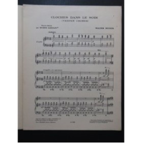 DECKER Walter Cloches dans le Soir Piano 1914