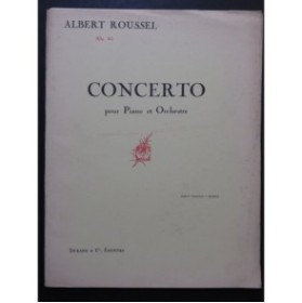 ROUSSEL Albert Concerto op 36 pour 2 Pianos à 4 mains 1957