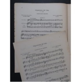 DUVAL François Sonate en La Majeur Violon Piano 1905