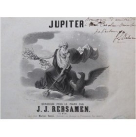 REBSAMEN J. J. Jupiter Quadrille Dédicace Piano ca1850