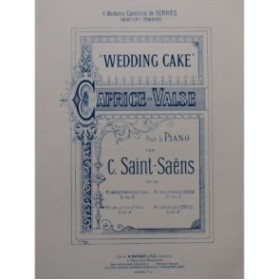 SAINT-SAËNS Camille Caprice Valse 2 Pianos 4 mains ca1895
