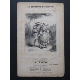 THYS A. La Couronne de Bleuets Chant Guitare ca1830